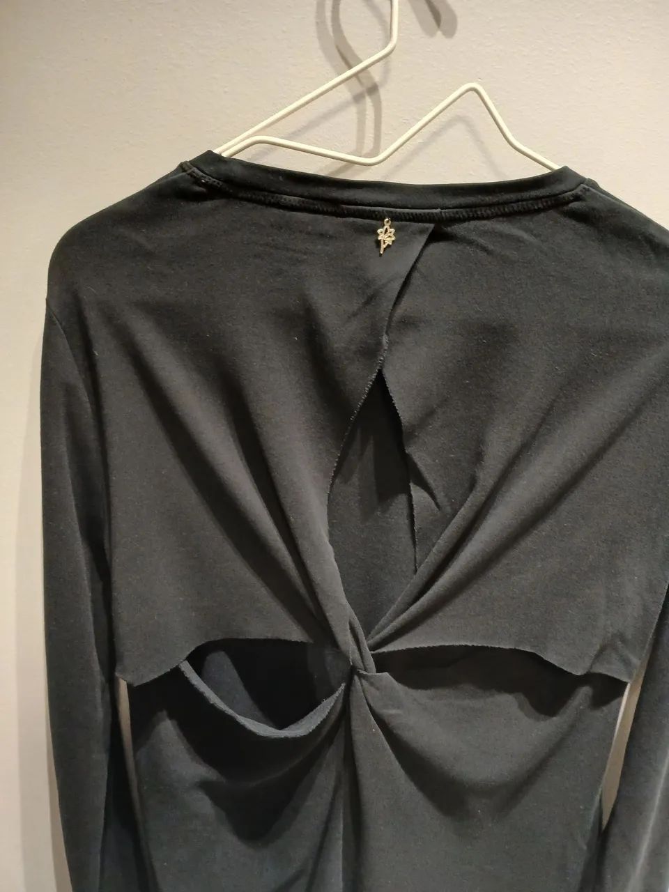 Blusa Le lis blanc algodão preto Tam PP - Foto 4