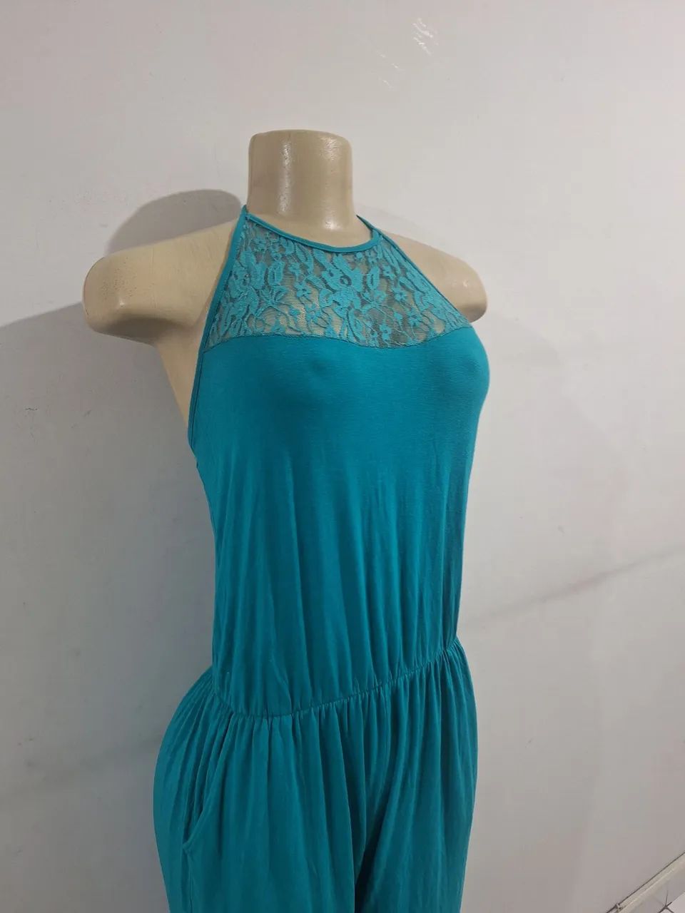 Macacão longo feminino verde  - Foto 4