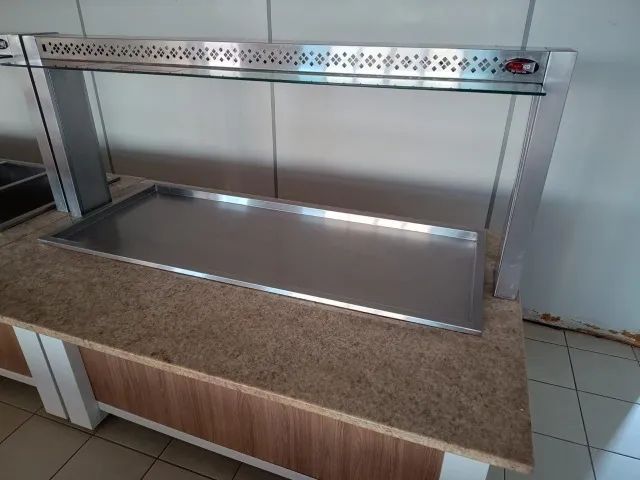 VENDO TUDO 4600 LINHA BUFFET USADA INOX E MARMORE  - Foto 2