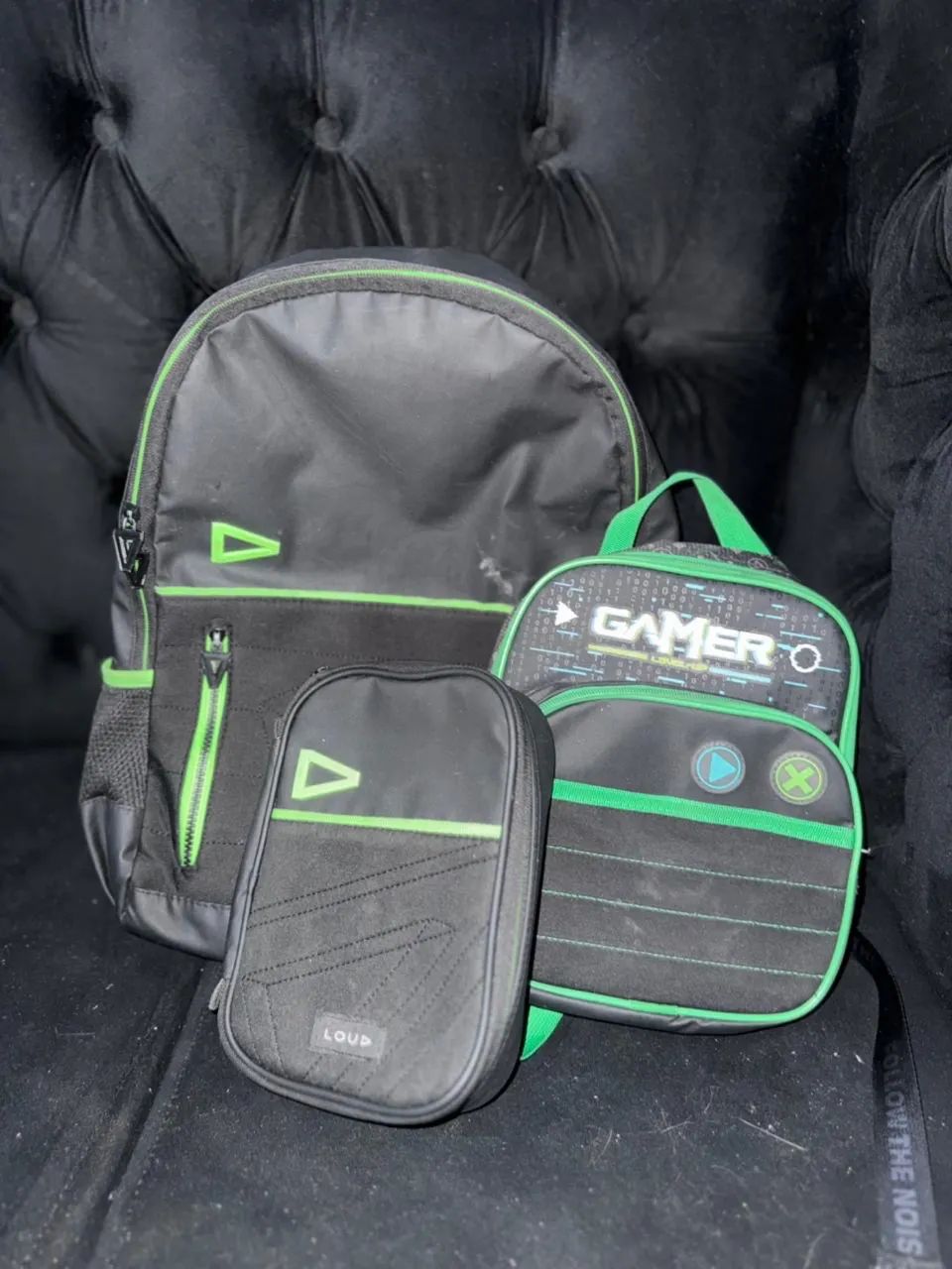 Mochila , lancheira e estojo infantil 