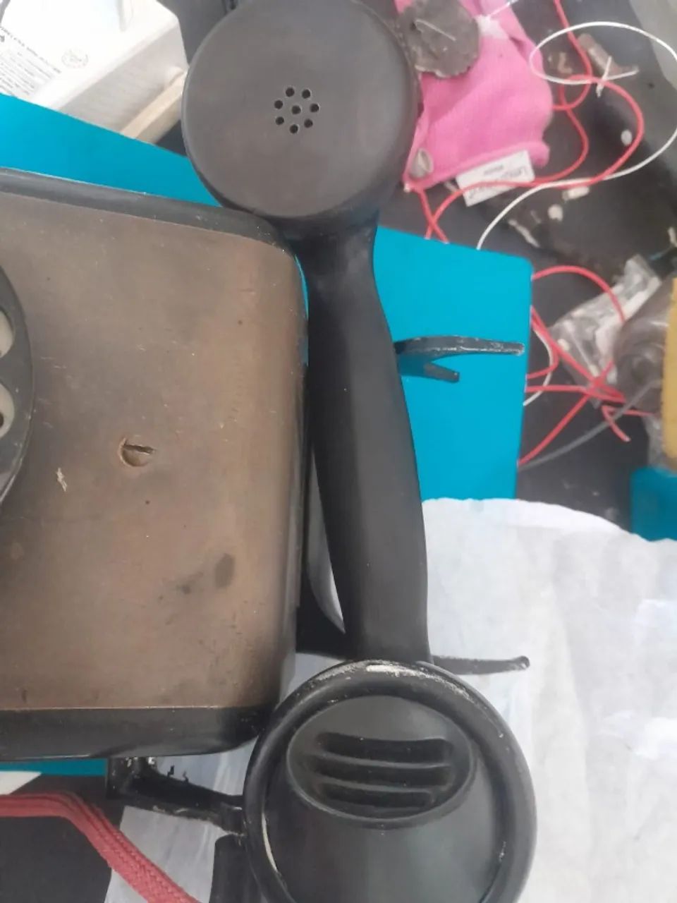 Telefone Antigo a maniveta, com disco adaptado-Siemens - Foto 3