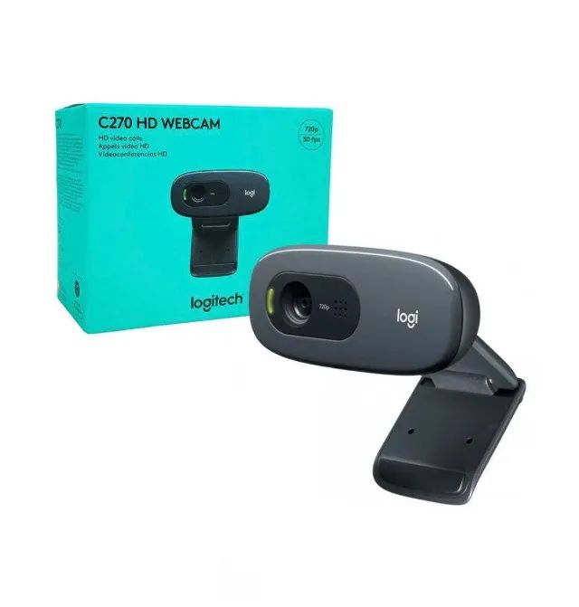 Webcam Logitech C270, HD 720p, 30 FPS, Microfone, USB