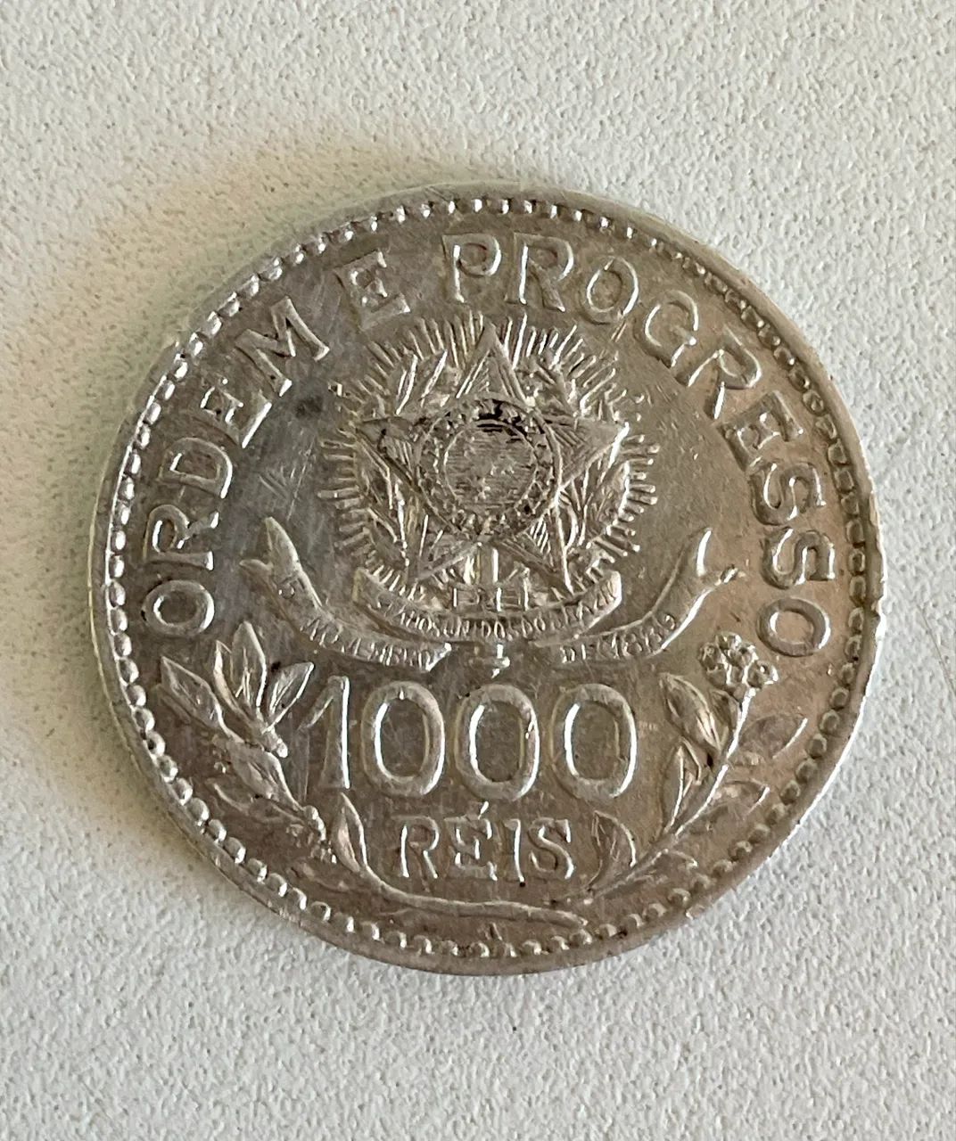 Moeda Antiga de 1000 Reis de 1913 -A 