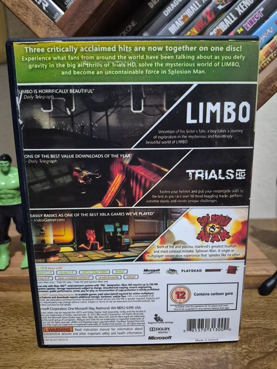 Triple pack trials hd - limbo - splosion man (capa reimpressa) - xbox 360 - Foto 2
