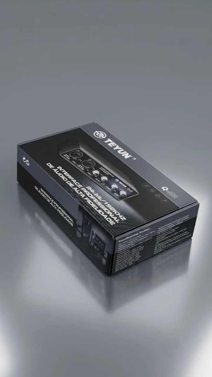 Interface de áudio Teyun Q22 24bit 192kHz com Phantom Power - Foto 4