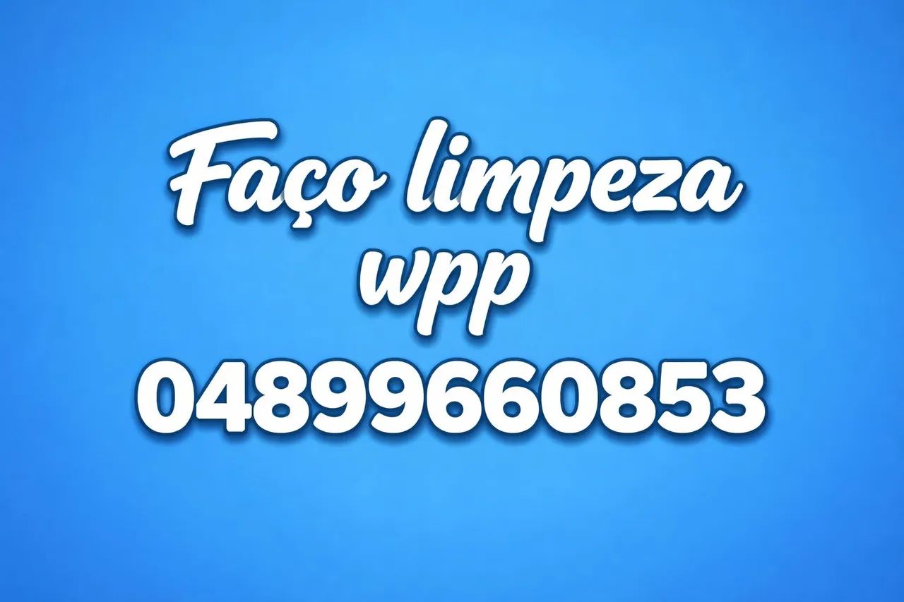 Faço limpeza
