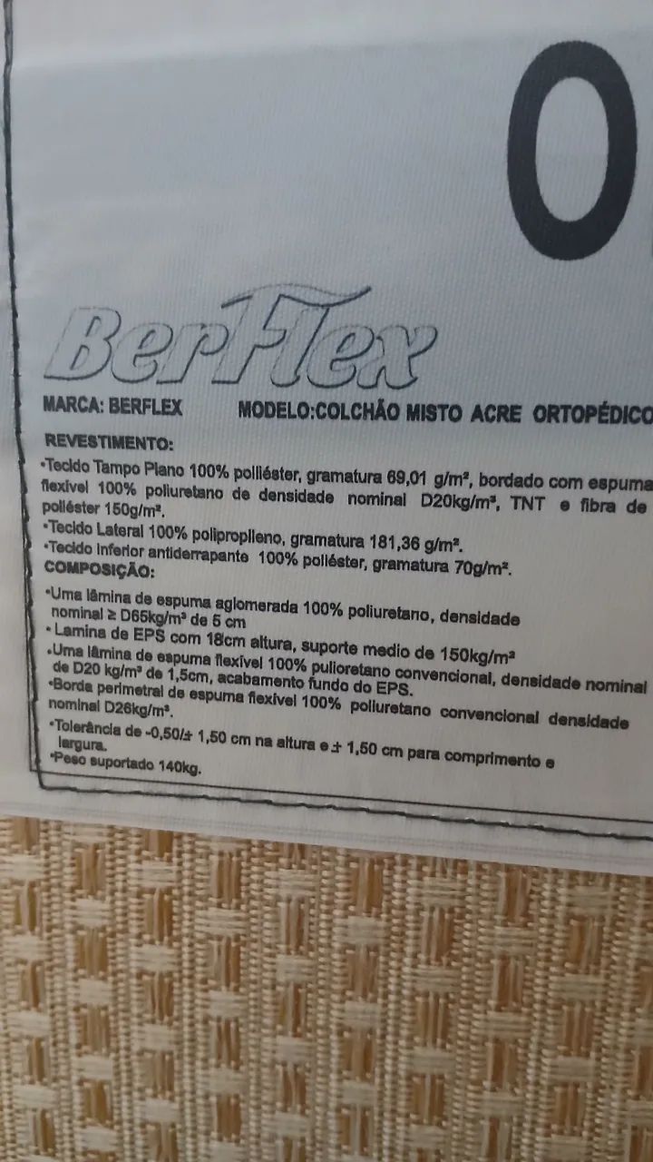 Colchão Queen BerFlex Acre Ortopédico 158x198cm - Foto 4