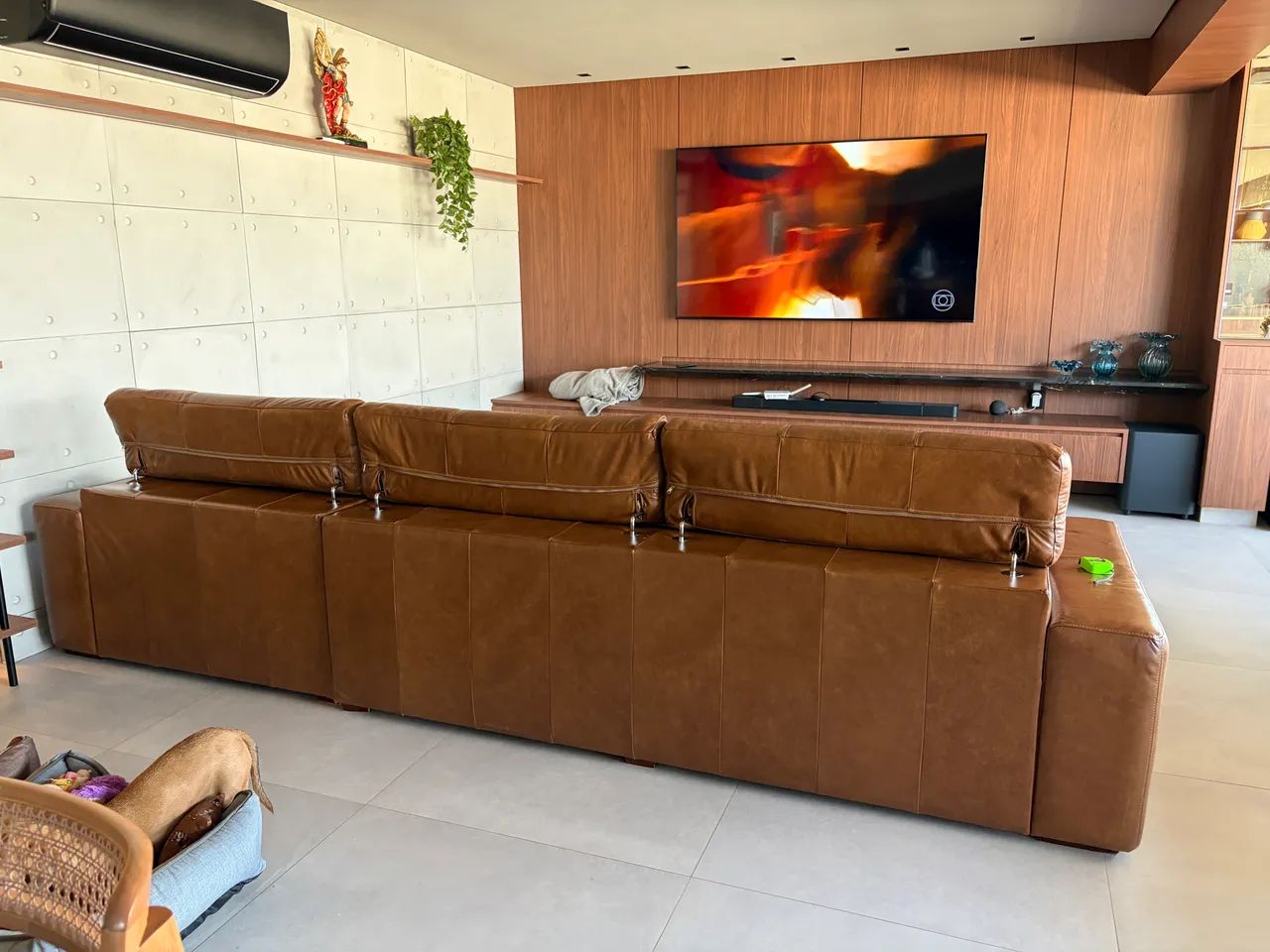 SOFA ALTO PADRAO RETRATIL COURO LEGITIMO 3,60m - Foto 3