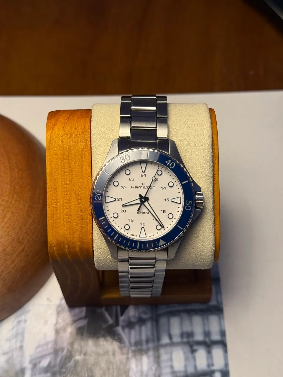 Relógio Hamilton khaki field navy 37mm - Foto 4