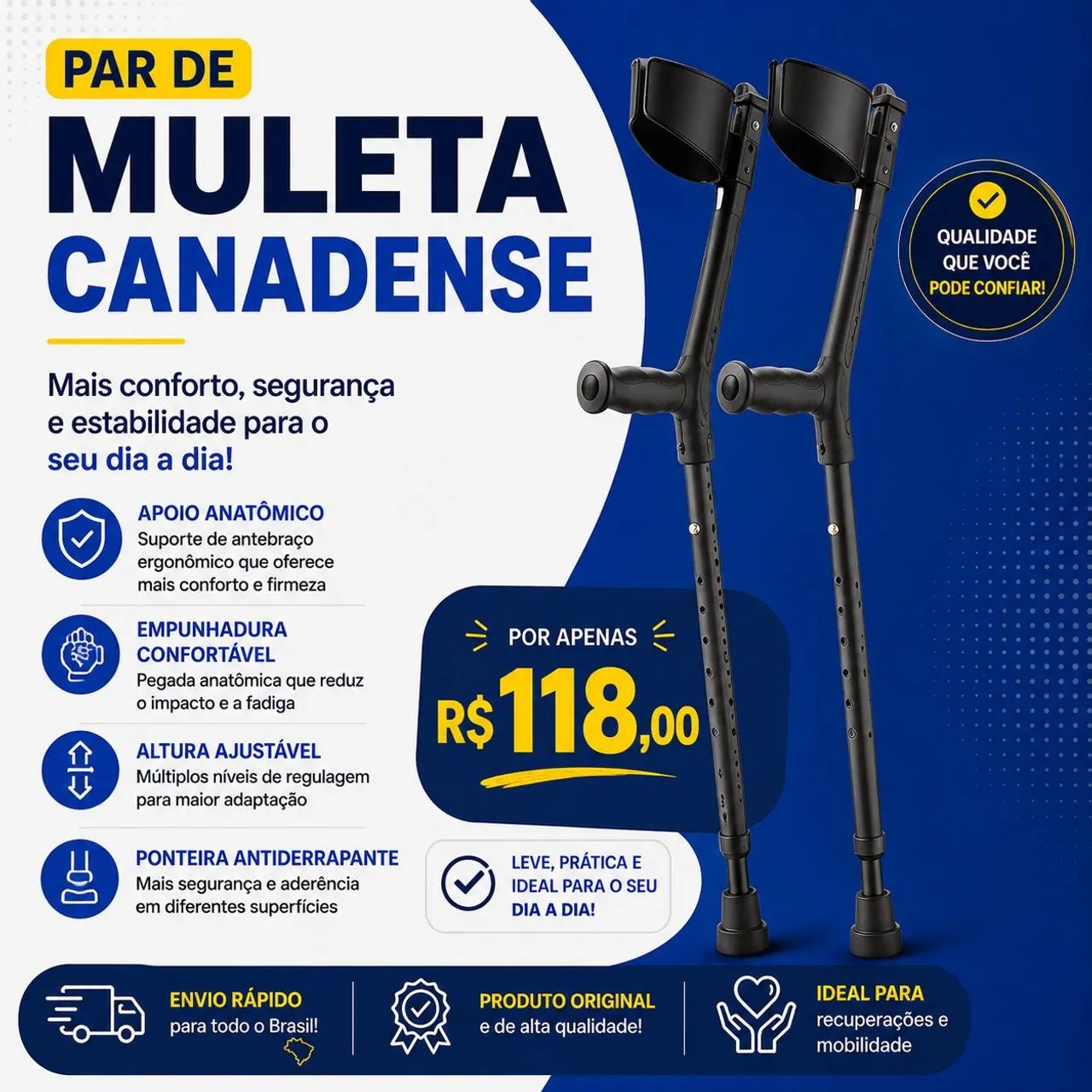 Par de muleta canadense