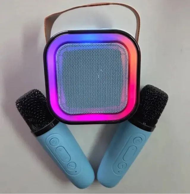 Caixinha de som bluetooth com 2 Microfones  - Foto 3