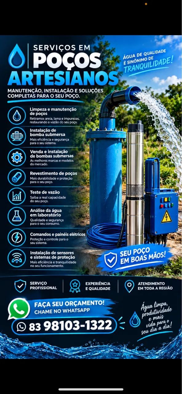     Limpeza e Manutenção de Poço Artesiano