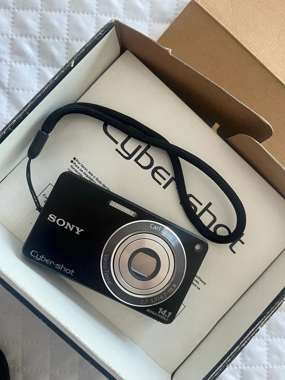 Câmera Sony cyber-shot DSC-W350 14.1MP Completa - com Caixa, Bolsa