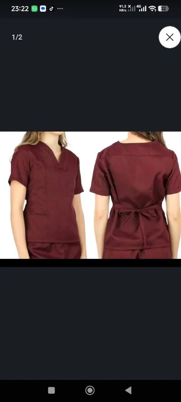 Kit 5 scrub/ uniforme de trabalho/ pijama hospitalar/ fardamento  - Foto 2
