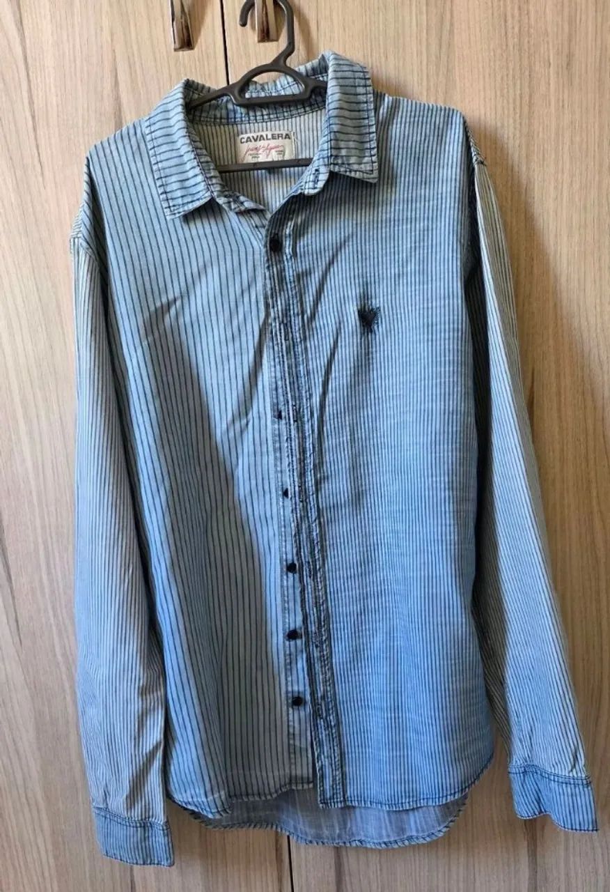 Camisa jeans masculina Cavalera original - veste M e G - Foto 2