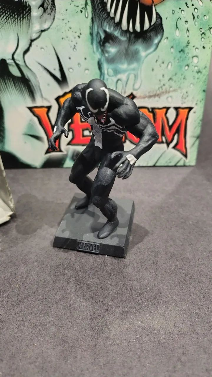 Miniatura Marvel Eaglemoss Venom - Perfeito + Fasc. 32 e Embalagem - Foto 3