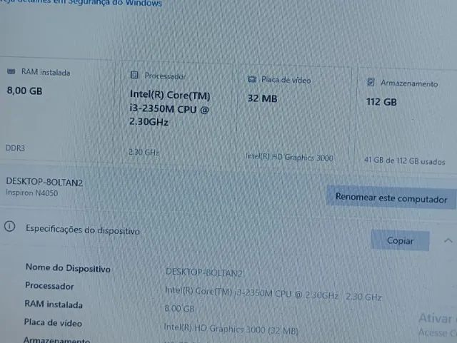 Notebook DELL Core i3 - Segunda Geraçao - Foto 4