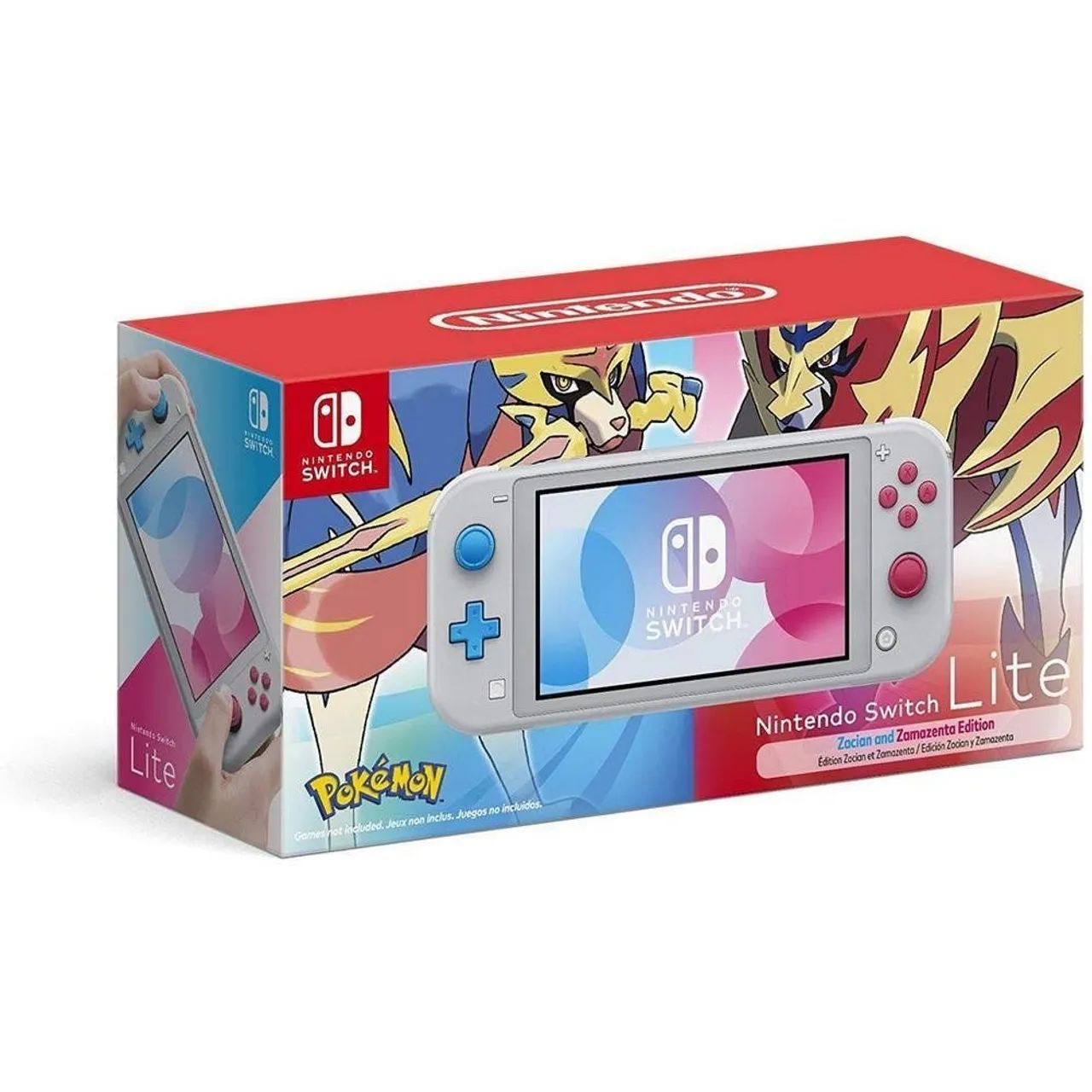 nintendo switch lite zacian and zamazenta pokemon edition
