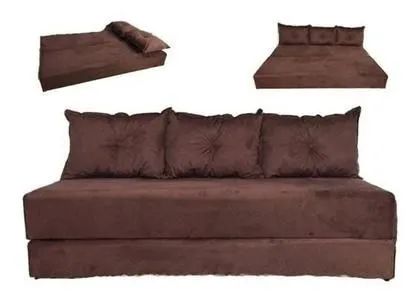 Sofanete vira cama de casal marrom - Foto 2