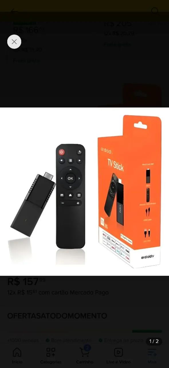 Aparelho TV box stick