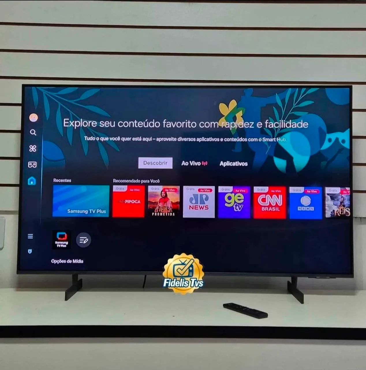 TELEVISÃO SMART SAMSUNG SEMINOVA 55 POLEGADAS COMPLETA 4K  - Foto 2