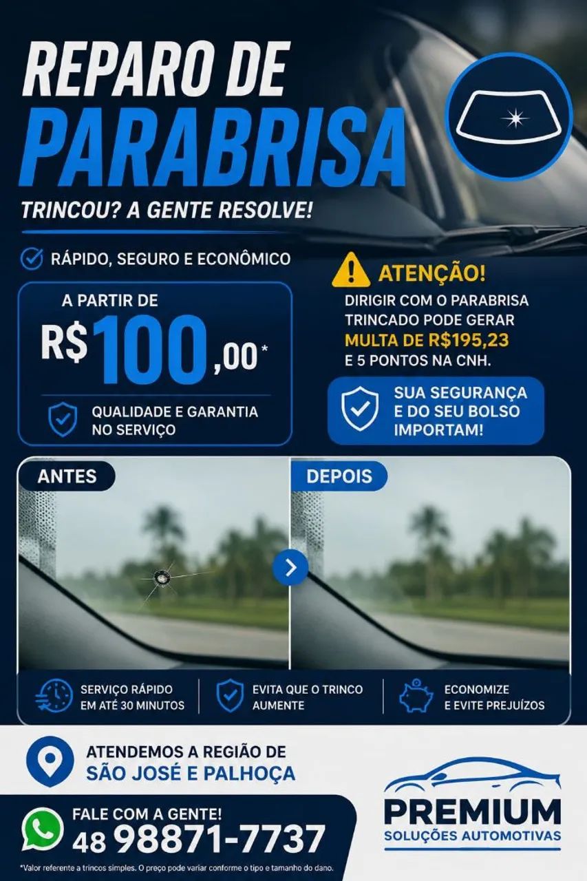 Reparo de parabrisa