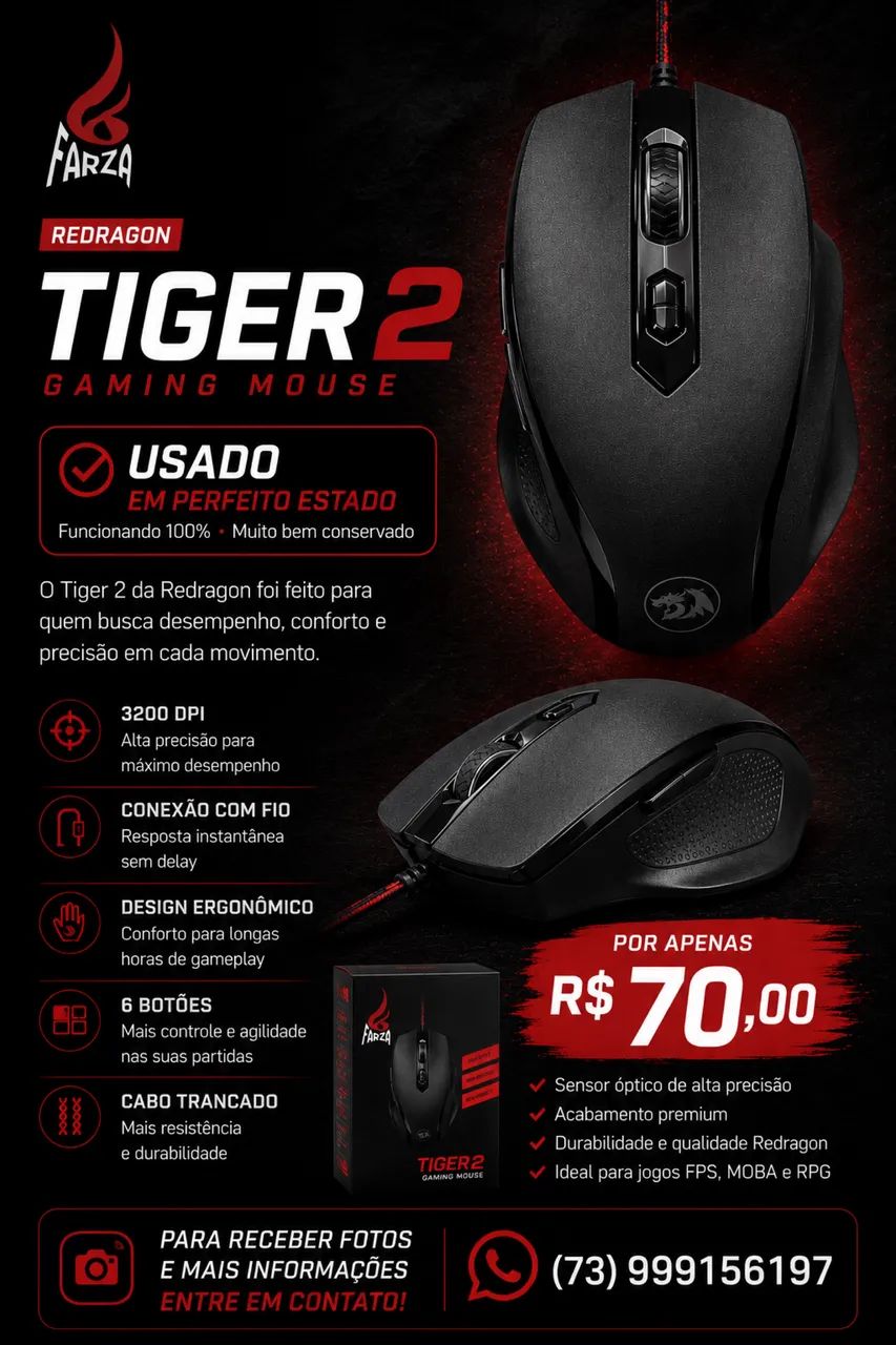Mouse Tiger 2 Redragon 