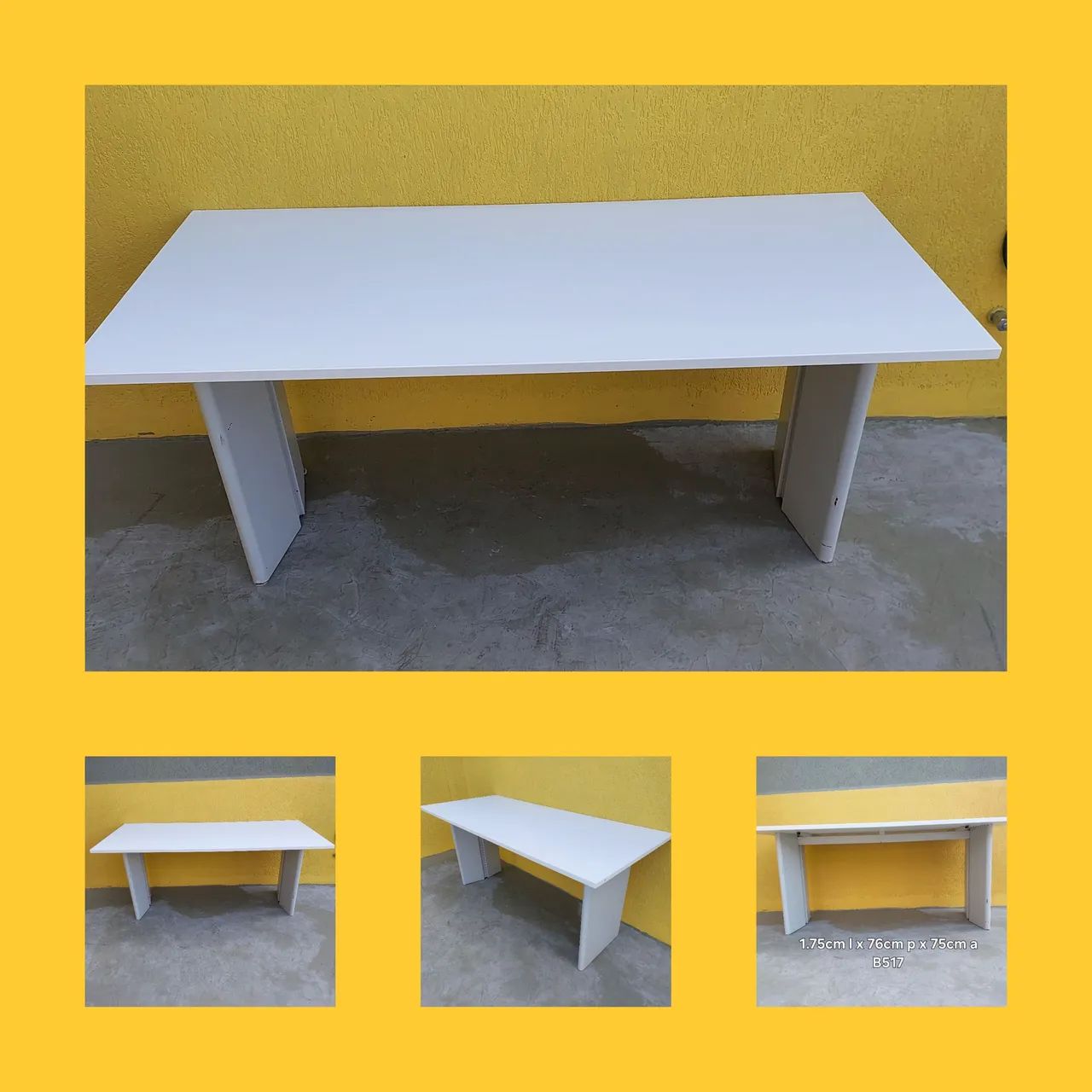 Mesa escritório 1.75cm reforçada 