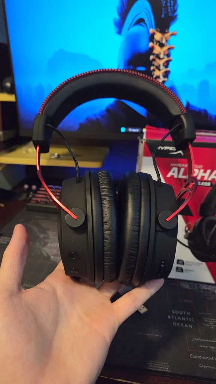 Headset HyperX Cloud Alpha Wireless - Em Perfeitas Condições - Gamer Fone  - Foto 2