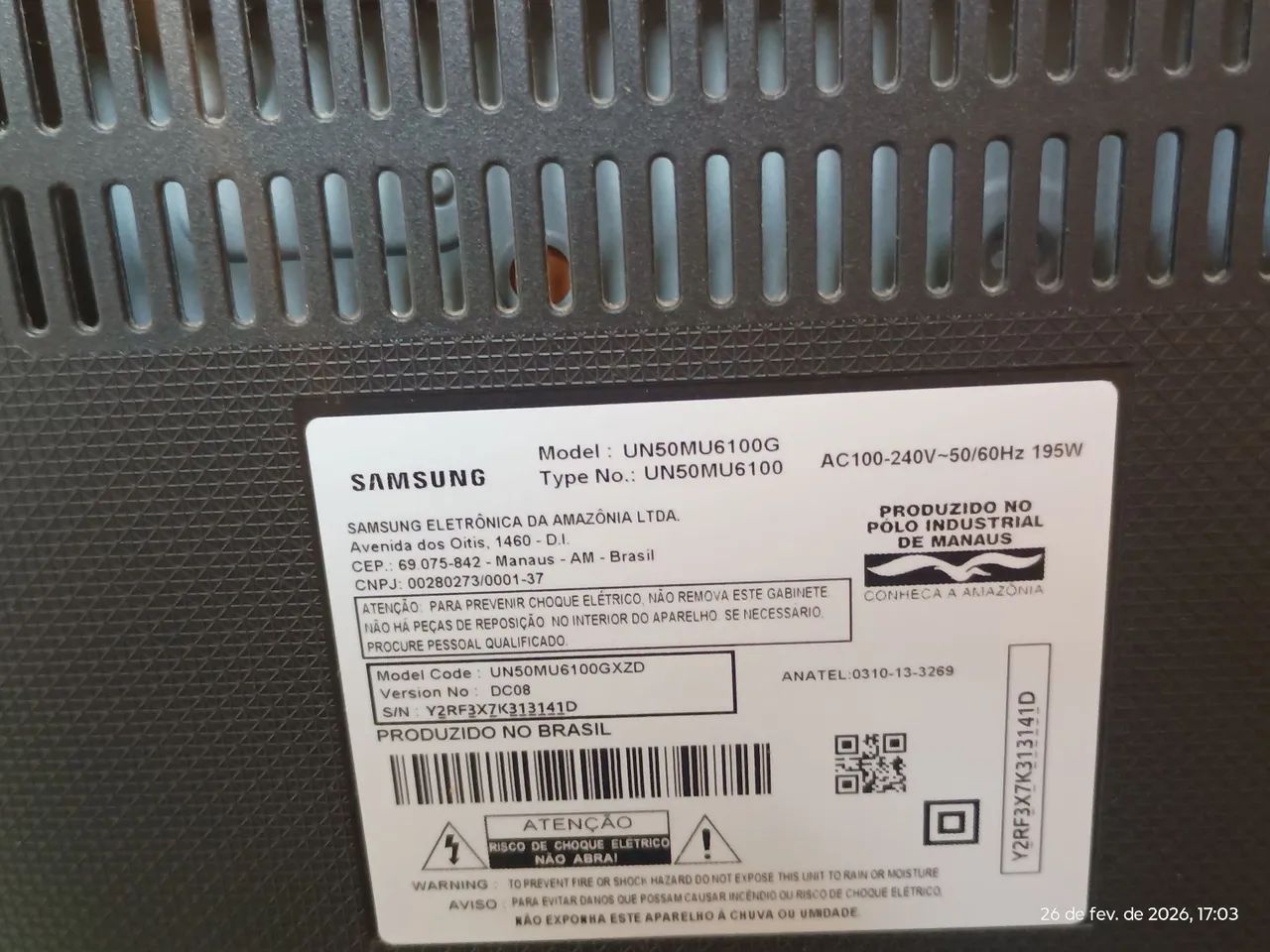 Vendo placas e componentes da tv Samsung 50"