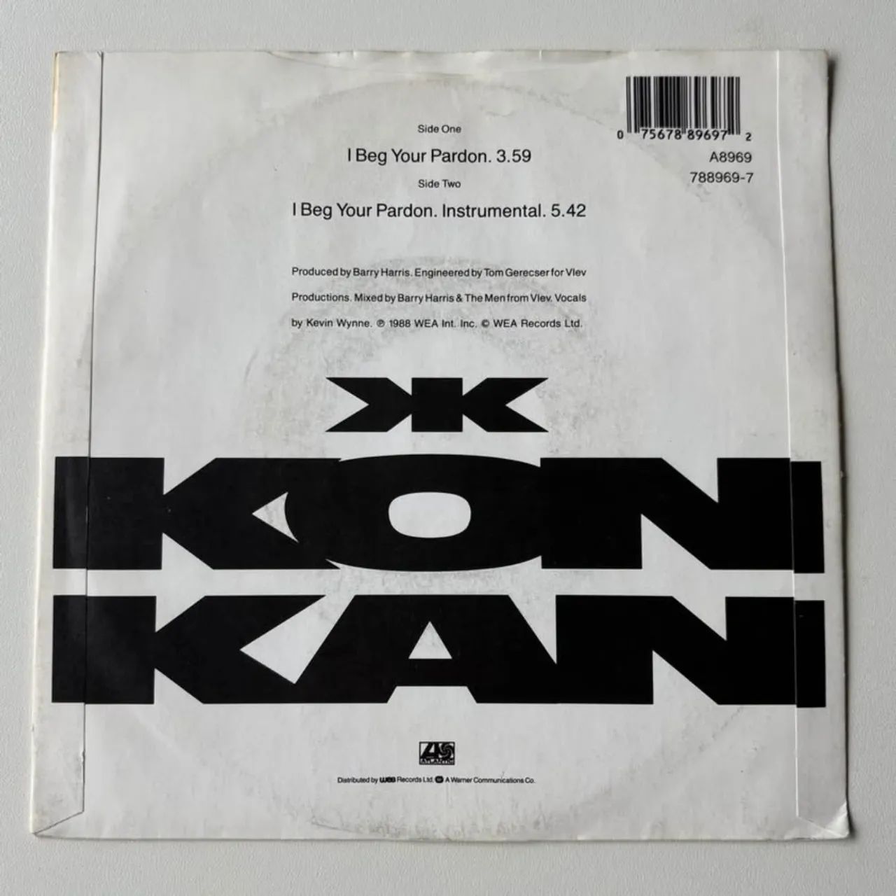 Kon Kan I Beg Your Pardon Vinil Compacto Importado UK 1988 - Foto 2