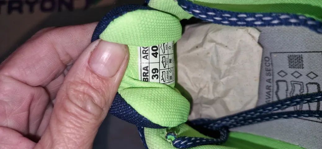 NOVO Tenis Tryon azul e verde tam 39  - Foto 4