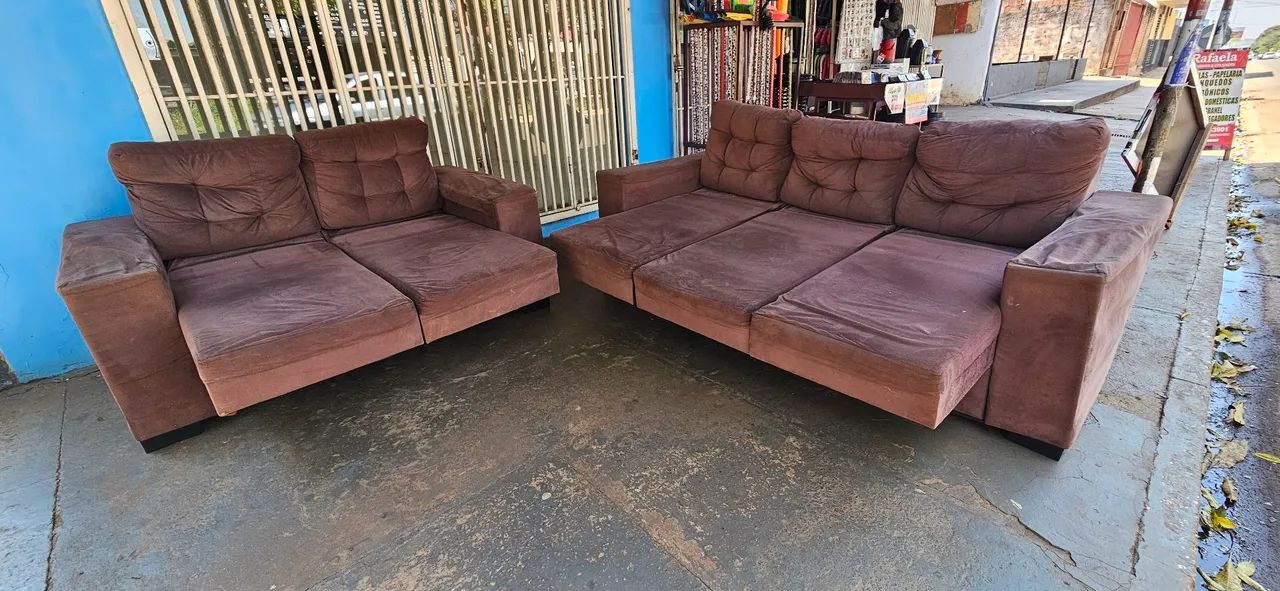 jogo sofa 2 e 3 lugares acentos retrátil ( ENTREGA GRÁTIS ) - Foto 4