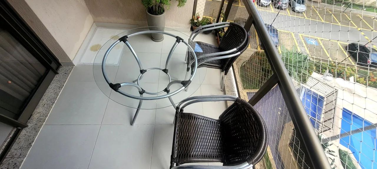 Mesa de varanda tampo de vidro - Foto 3