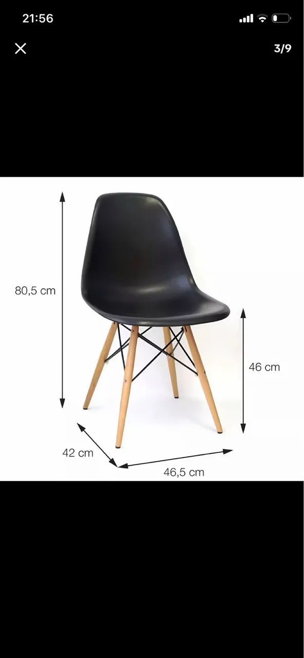 Mesa para Home Office Industrial com Cadeira Charles Eames Preta - Foto 2