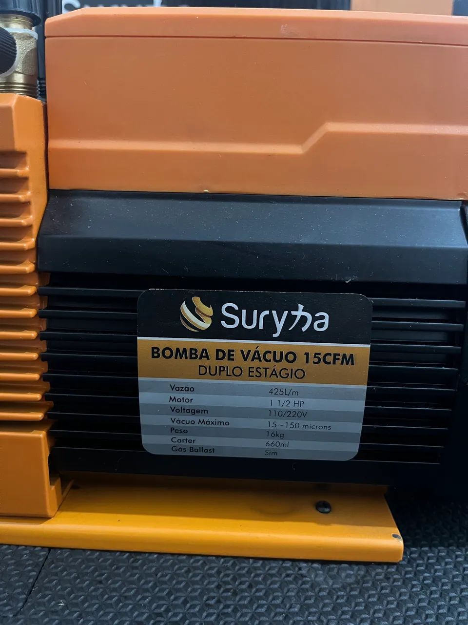 Bomba de Vácuo Duplo Estágio Suryha 15 CFM - Foto 2