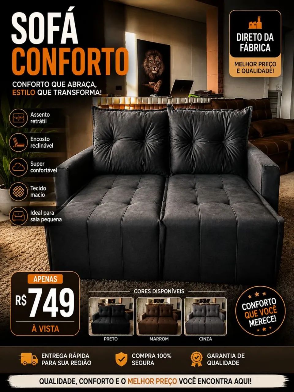 Sofá retrátil  - Foto 2