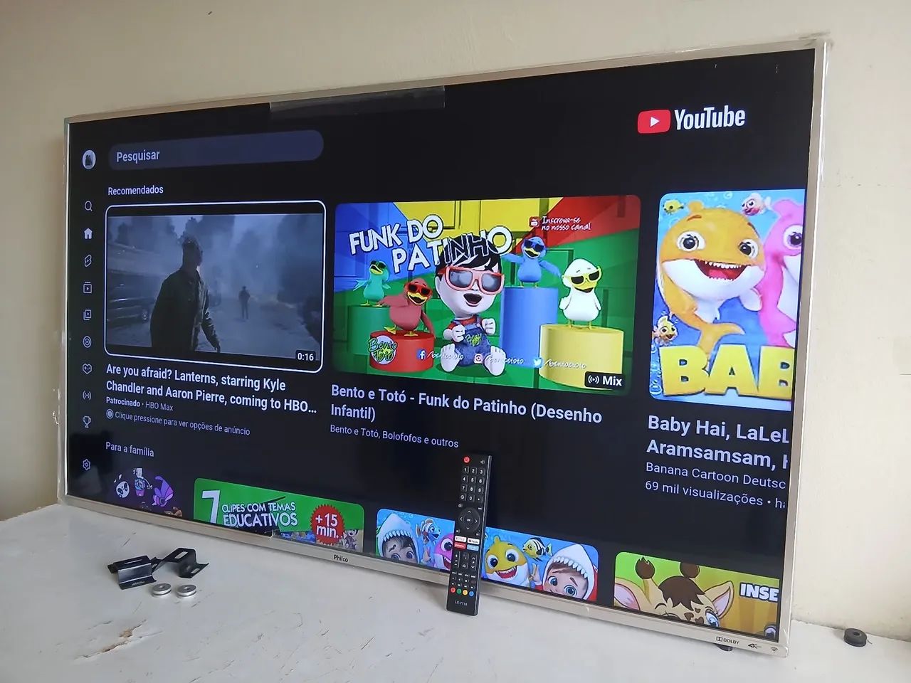 SMART TV GIGANTE 55 4K TODA NO PLÁSTICO  - Foto 5