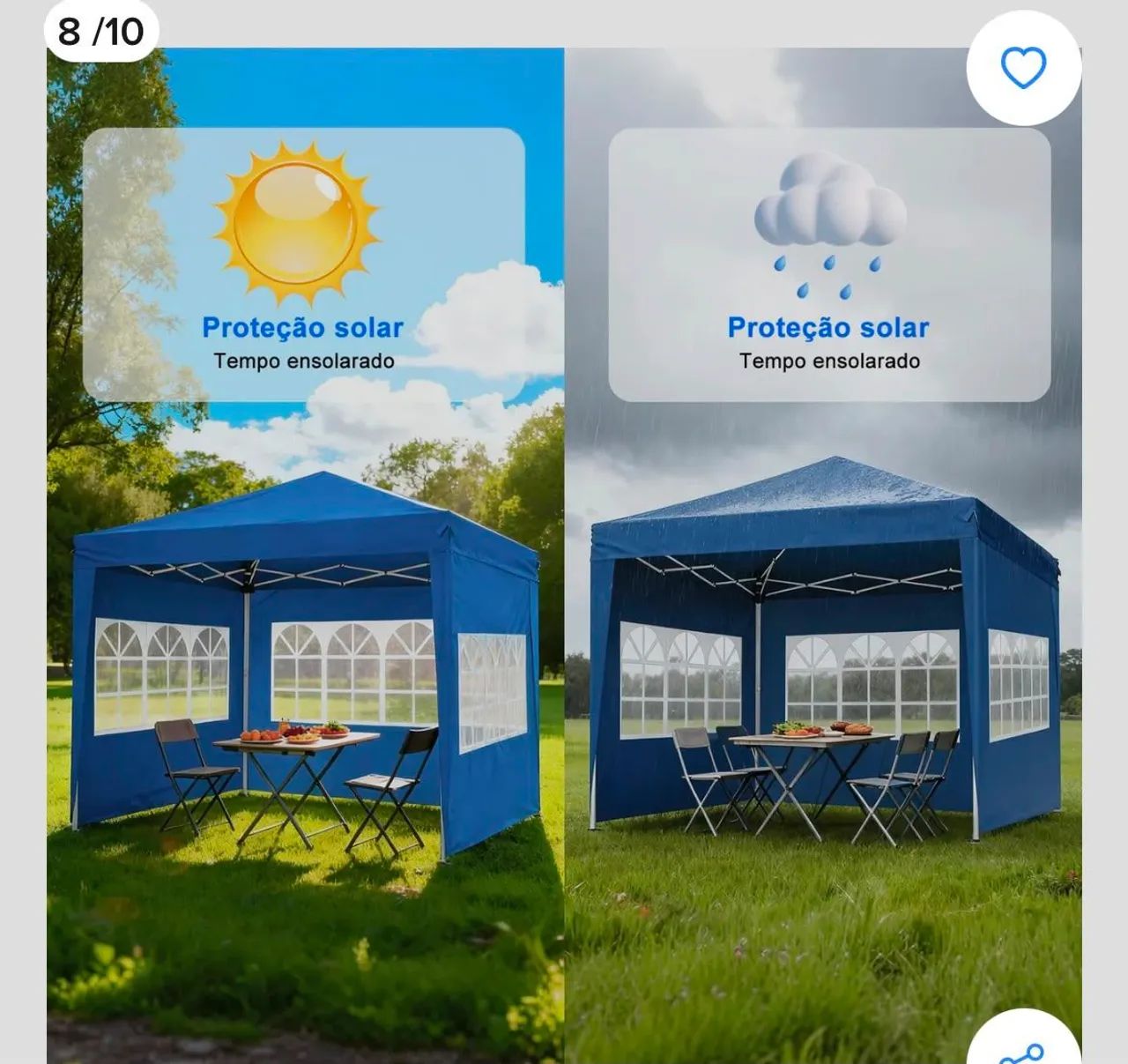 Tenda Sanfonada 3x3 Gazebo Nova - Foto 3