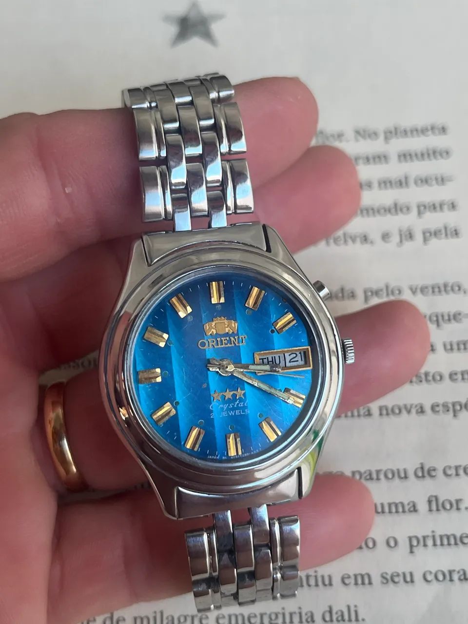 Relógio Orient Automático Mostrador azul  - Foto 3