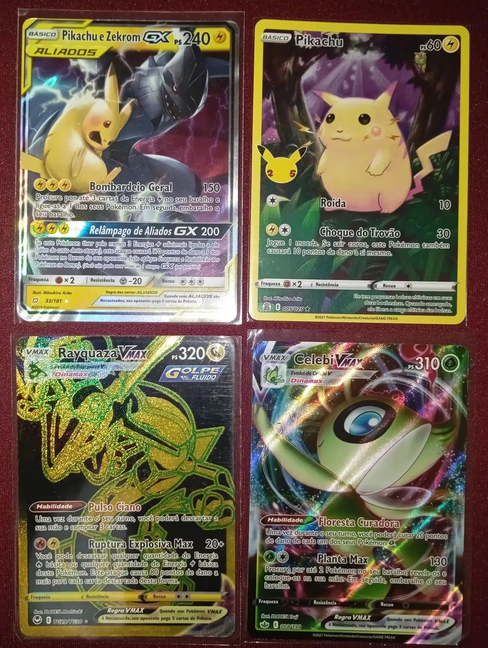 Cartas Pokémon Raras a Negociar (Charizard, Pikachu, Gengar, Mewtwo, Greninja, Eevee) - Foto 5