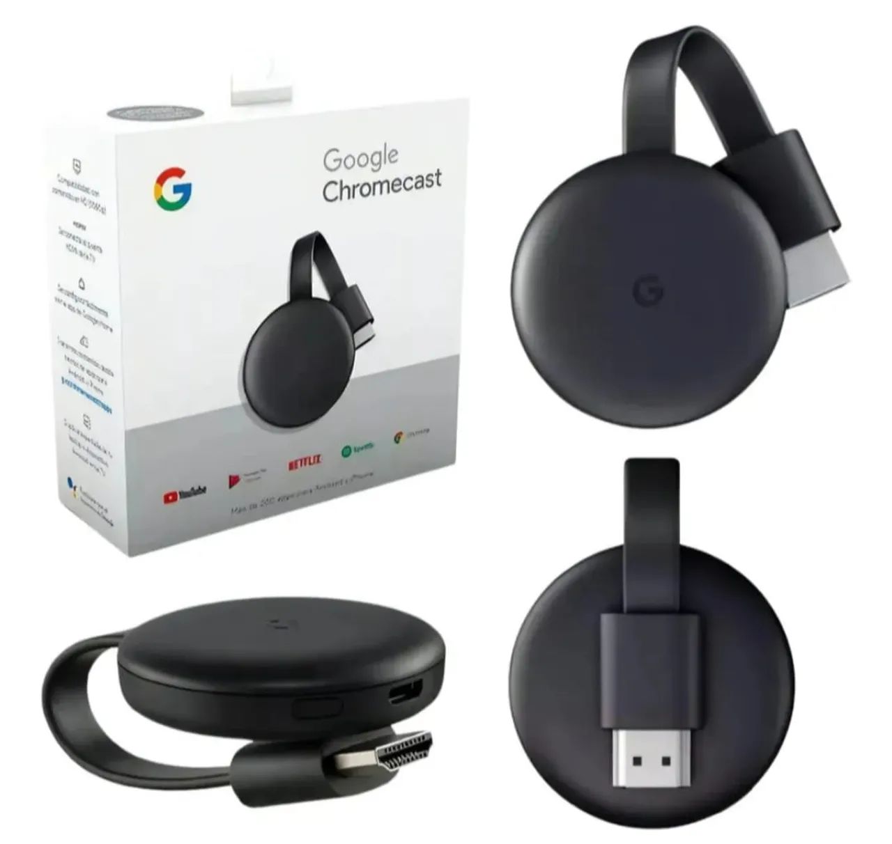 Google Chromecast 3 Chromecast 3 3ª geração Full HD
