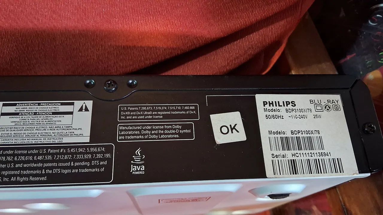Blu-ray player da Philips (Modelo: BDP3100X/78)  - Foto 2