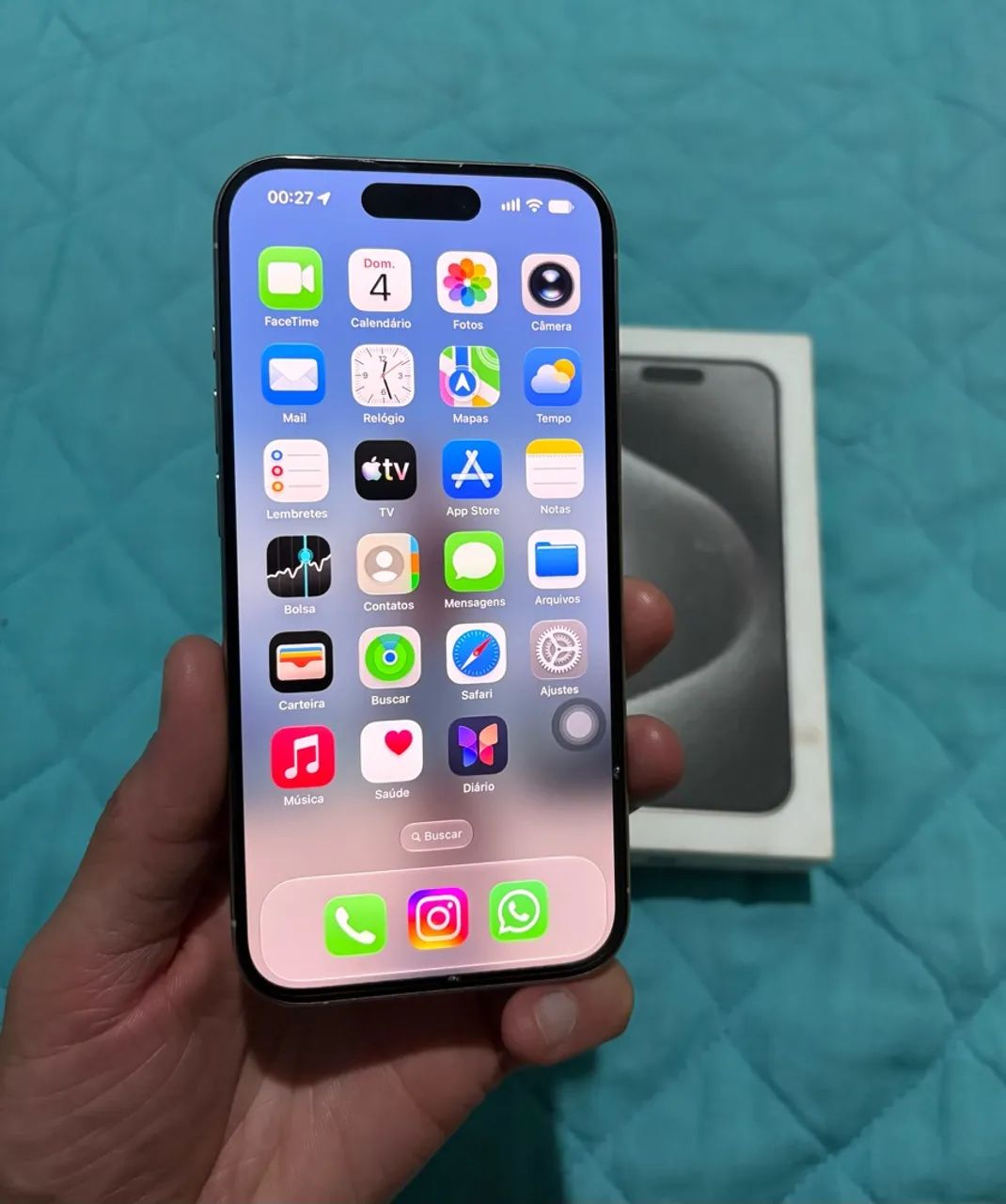 IPHONE 15 PRO 128GB BRANCO TITÂNIO - Foto 2