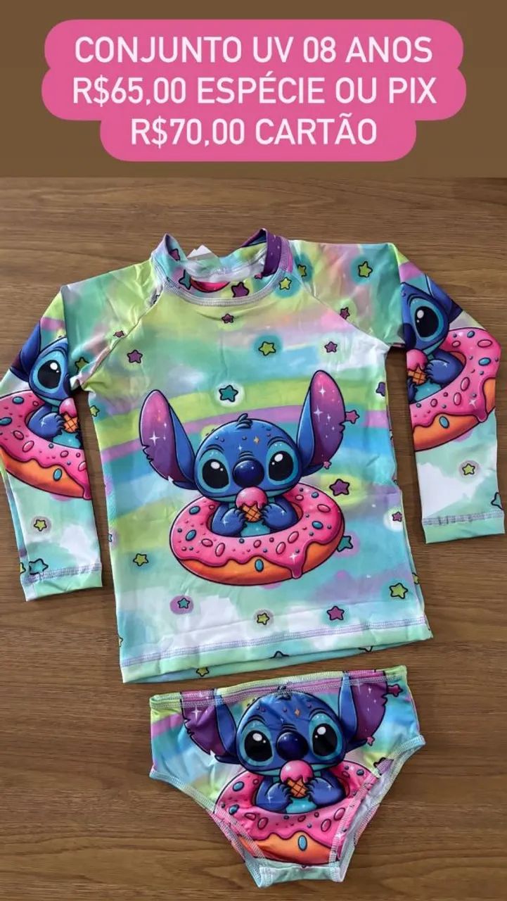 Biquíni infantil do stich - Foto 2