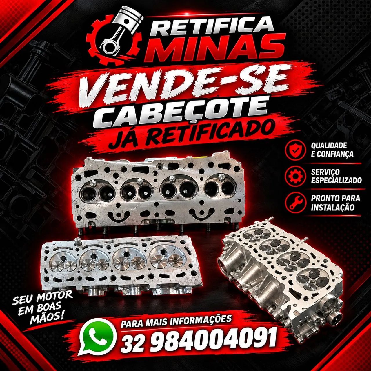 Venda e retifica de cabeçote 