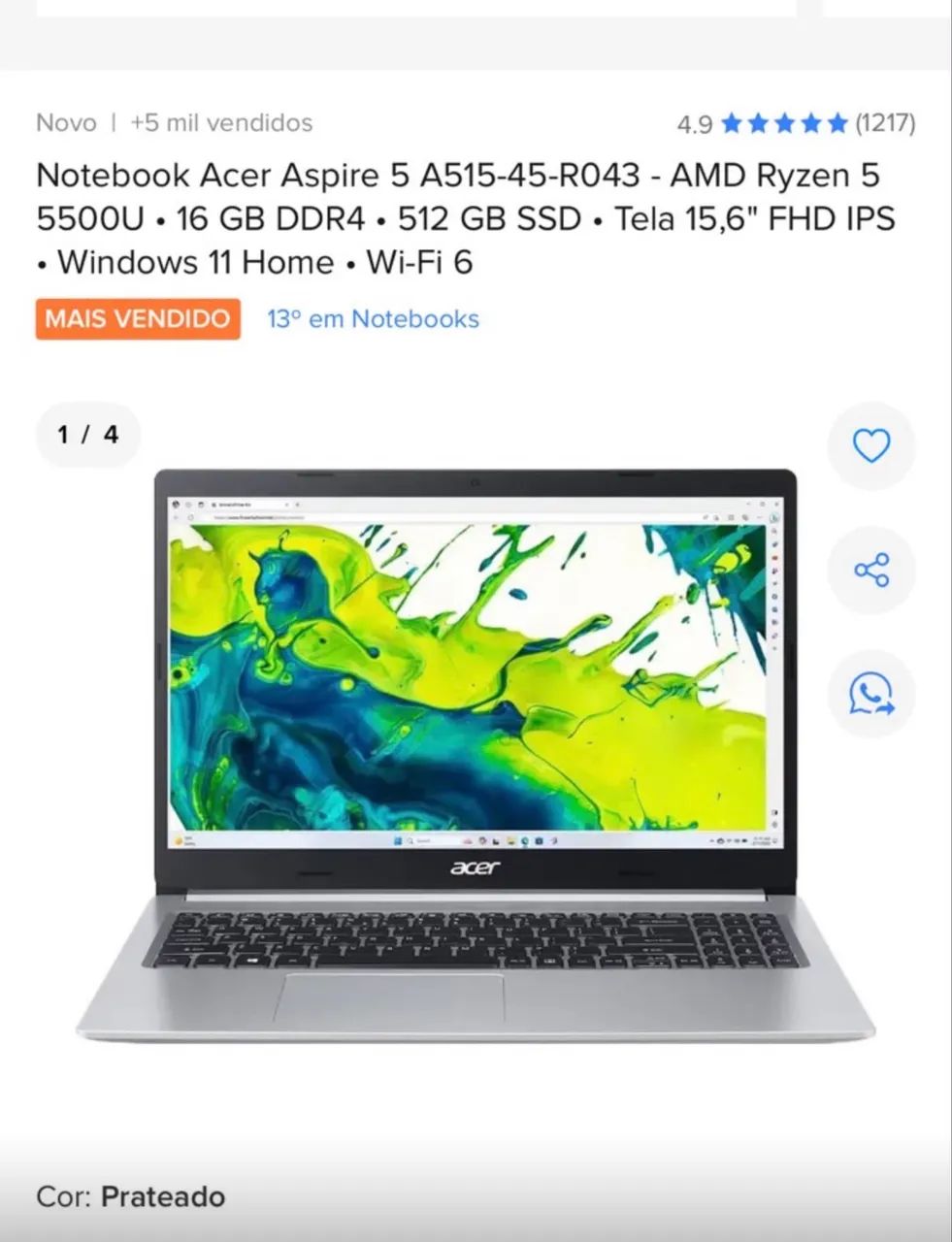 Notebook (Novo na caixa )