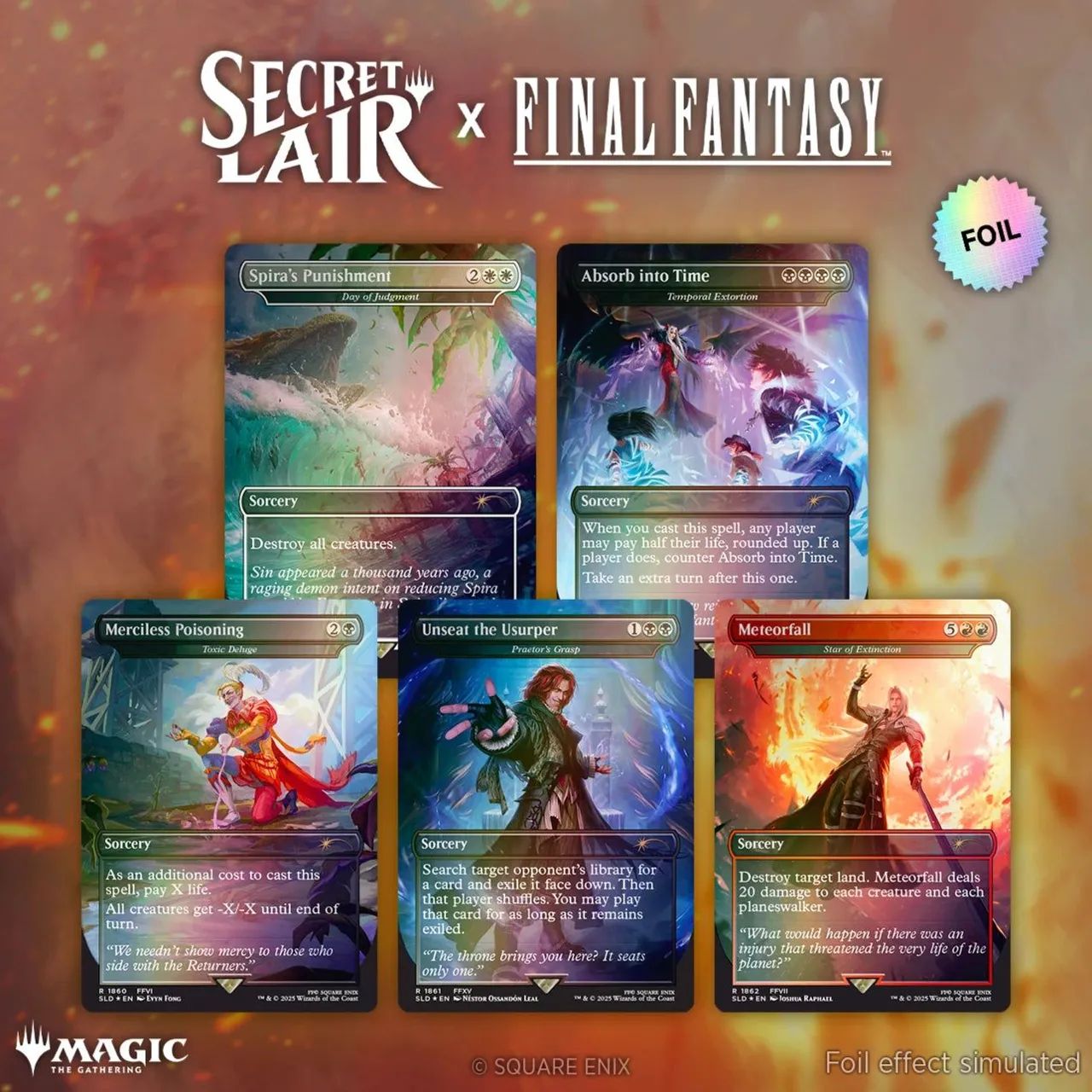 Set Secret Lair Final Fantasy Foil Selado em Japonês Magic The
