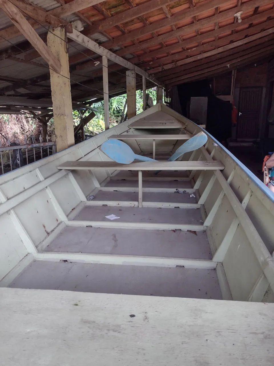 Barco com carretinha e remo - Foto 3