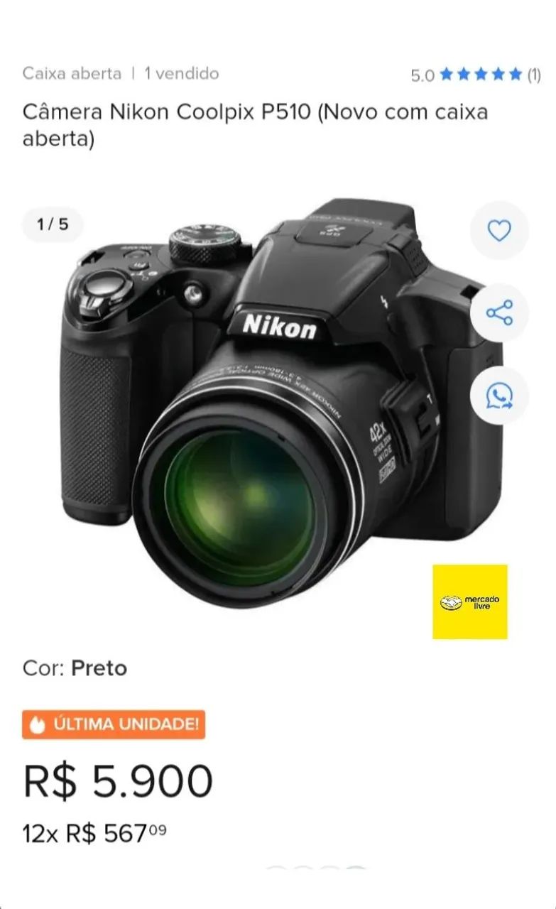 Camera Nikon Coolpix P510 - Câmeras e Filmadoras - São Luís